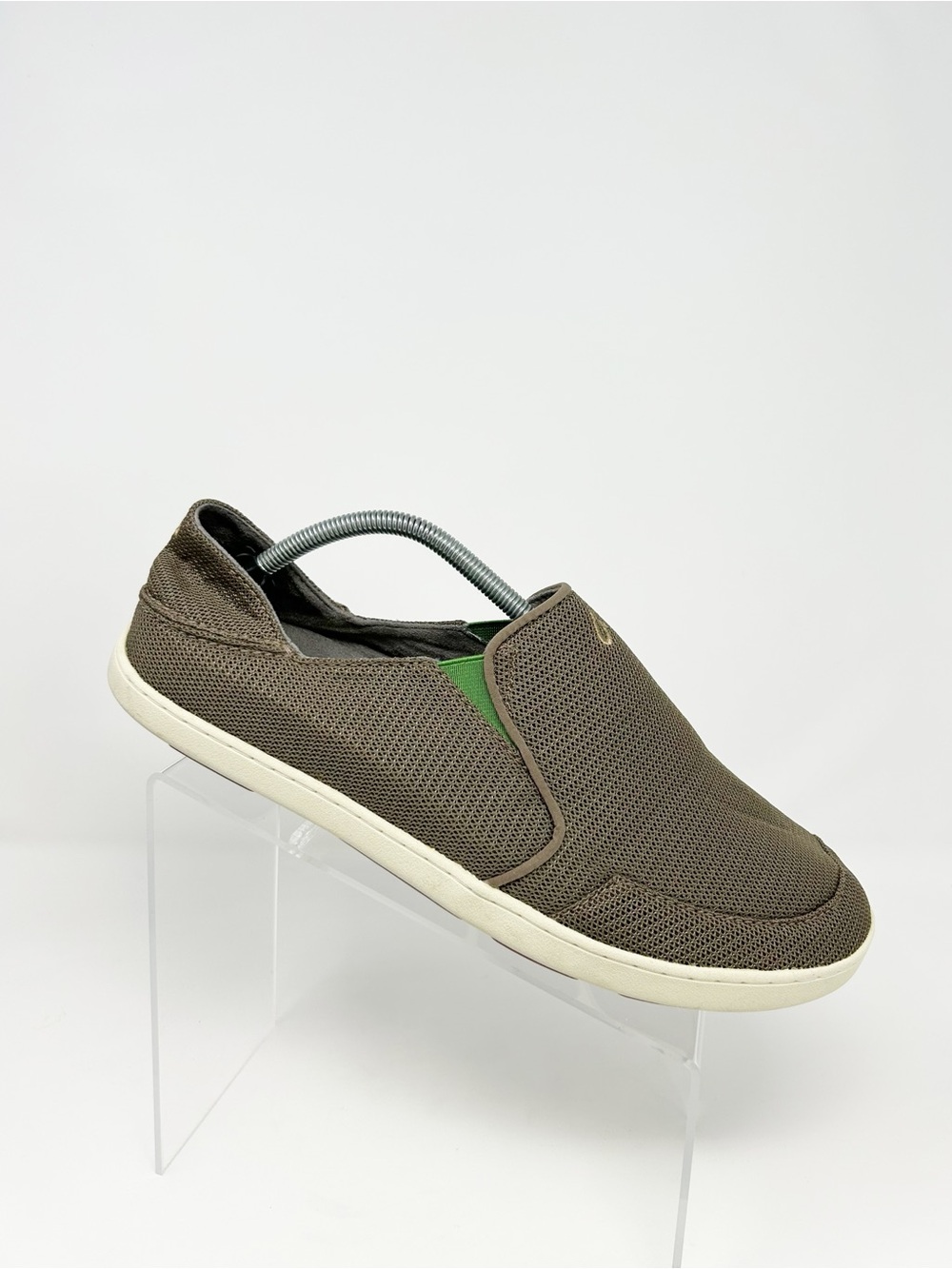 OluKai Nohea Mesh Men's Slip-On Loafer Casual Shoes Brown/Tan Green Size 12